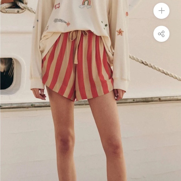 THE GREAT. Pants - ISO The Great. Bonfire shirts in sunset stripe